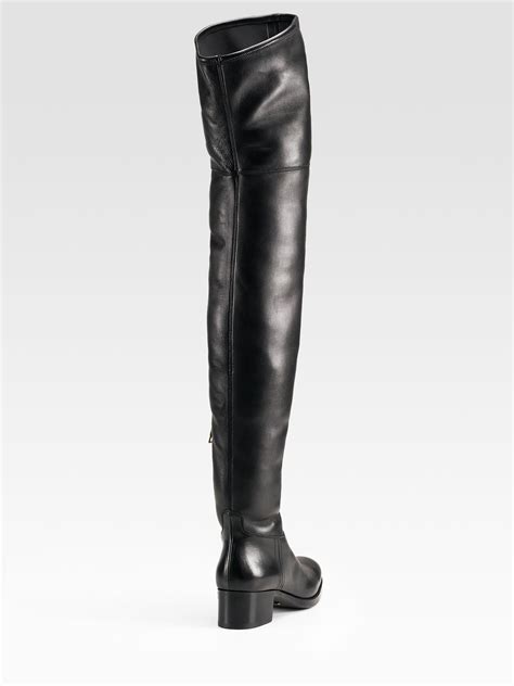 prada thigh platform boots